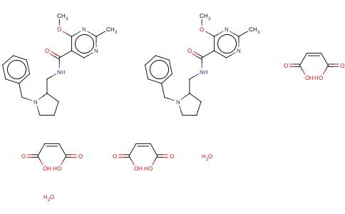 5-PYRIMIDINECARBOXAMIDE, N-((1-BENZYL-2-PYRROLIDINYL)METHYL)-4-METHOXY-2-METHYL-, MALEATE, HYDRATE (